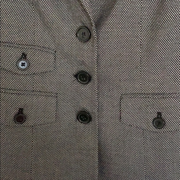 $5 CLEAROUT WILL DONATE Suzy shier blazer grey black buttons small 0 2 xs - Picture 2 of 4